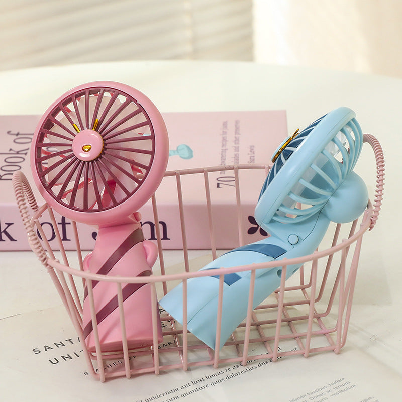 Women's Portable Handheld Fan with Ergonomic Grip and Cute Animal Design Stornfield