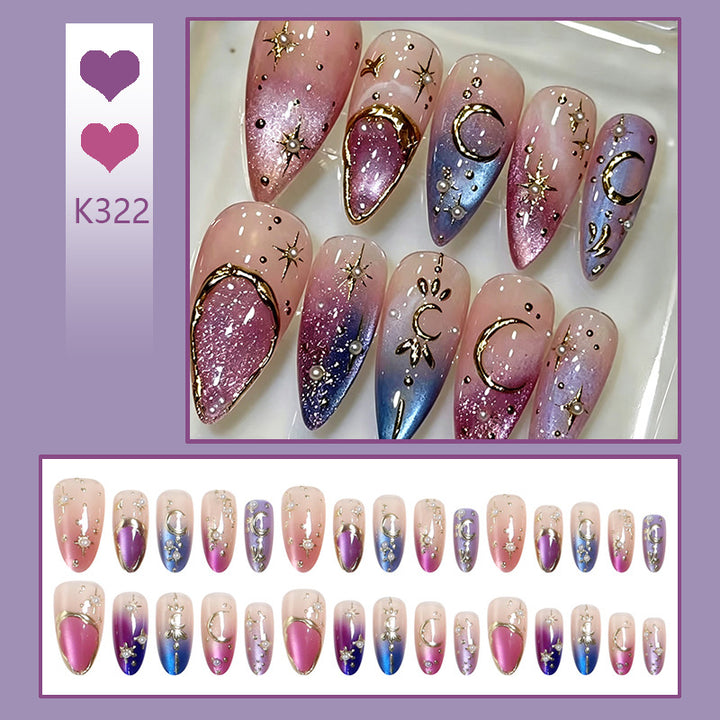 Nail art set with glamorous star and moon designs Stornfield