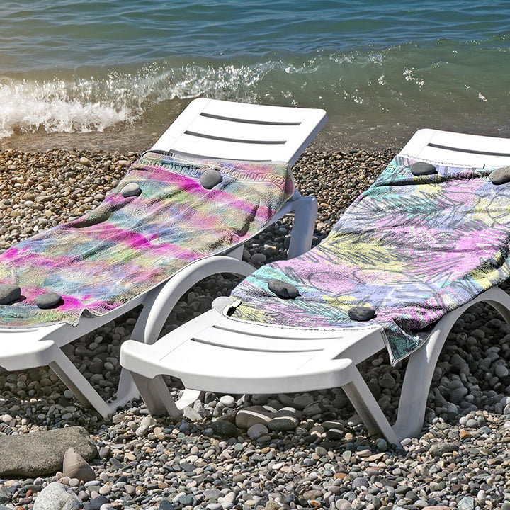 Beach towel made of skin-friendly microfiber with a creative pattern mix Stornfield