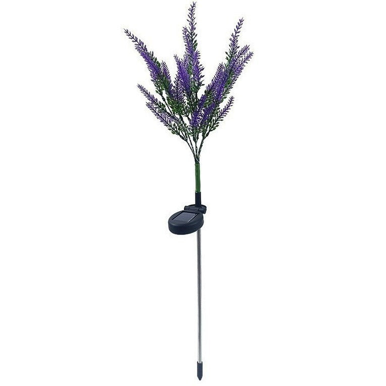 Solar LED Faux Lavender Garden Stake Lights Stornfield