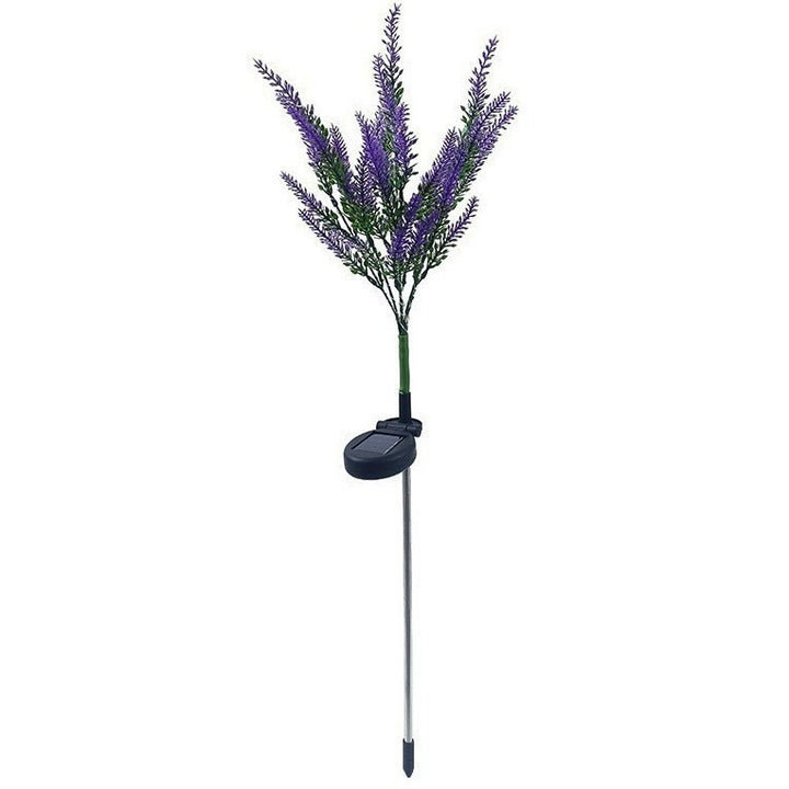 Solar LED Faux Lavender Garden Stake Lights Stornfield