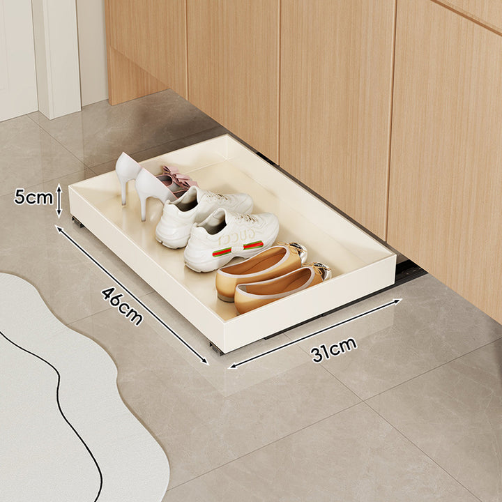 Under-Cabinet Slim Pull-Out Shoe Drawer Organizer