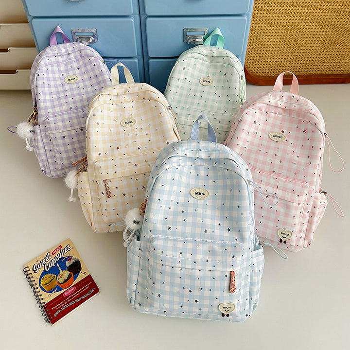 Stylish Checkered Mini Backpack Stornfield