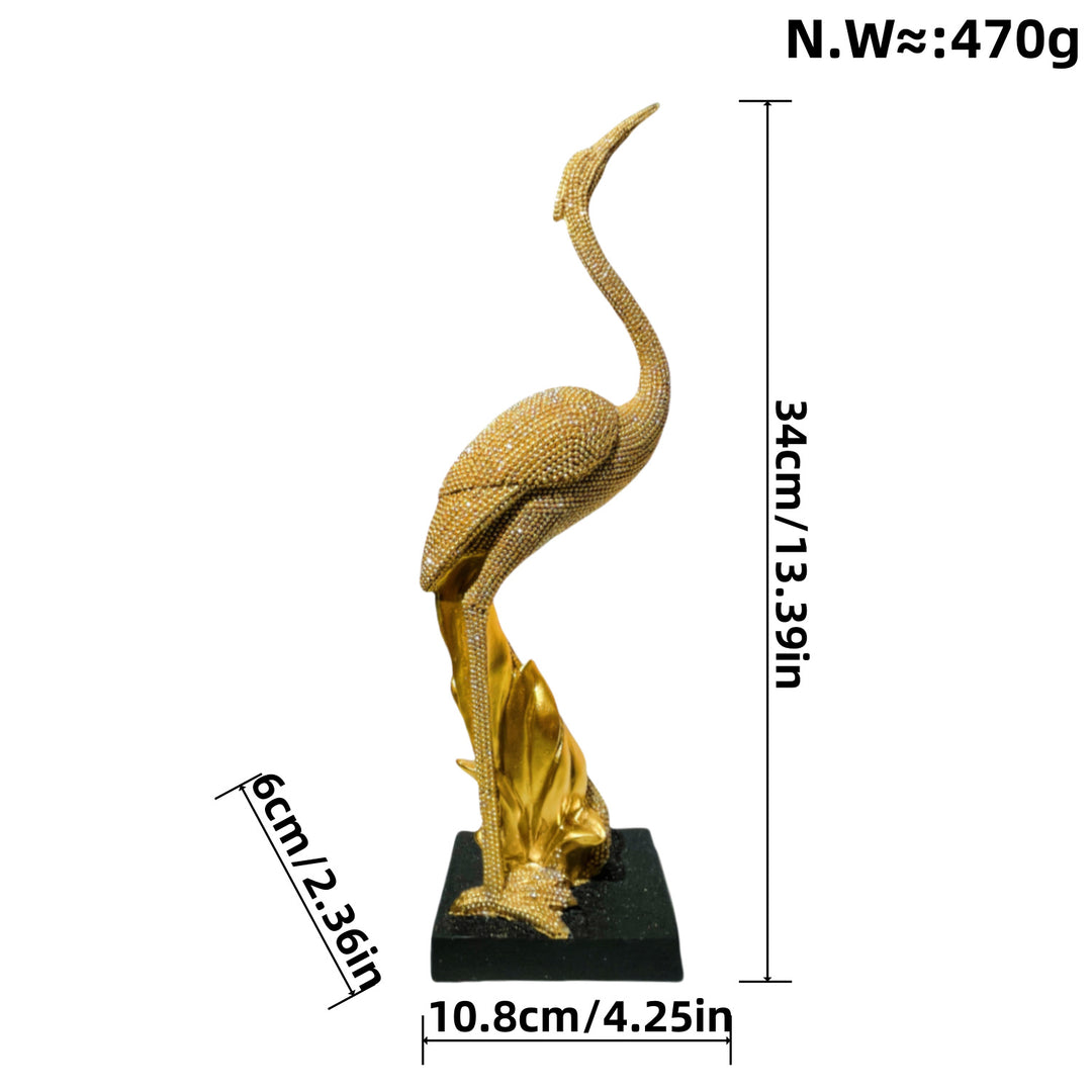 Shiny parrot figure on tree stump Stornfield