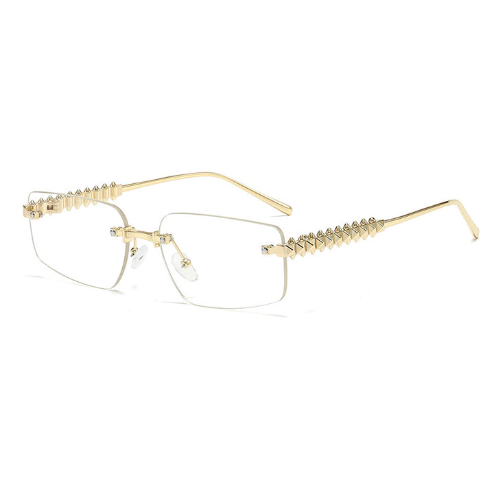 Women's fashion rectangular glasses with extravagant accents Stornfield