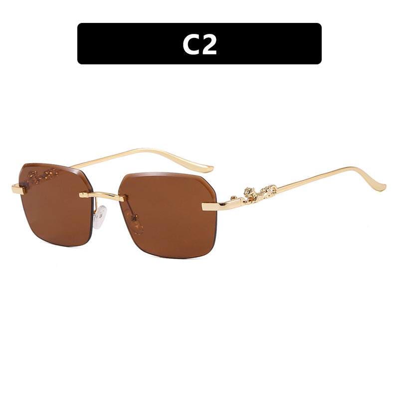 Women's fashionable square sunglasses with elegant gold frame and protective UV filter Stornfield
