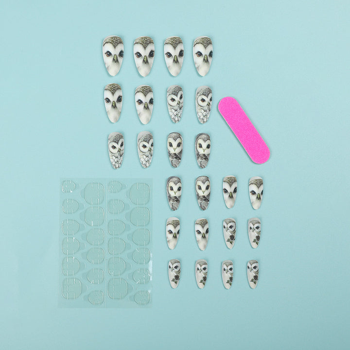 Artificial nails with owl design Stornfield