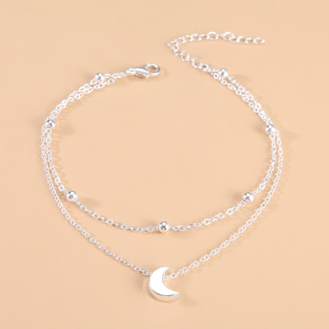 Double Layered Moon Charm Anklet Stornfield