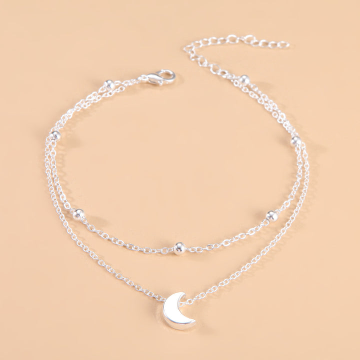 Double Layered Moon Charm Anklet Stornfield
