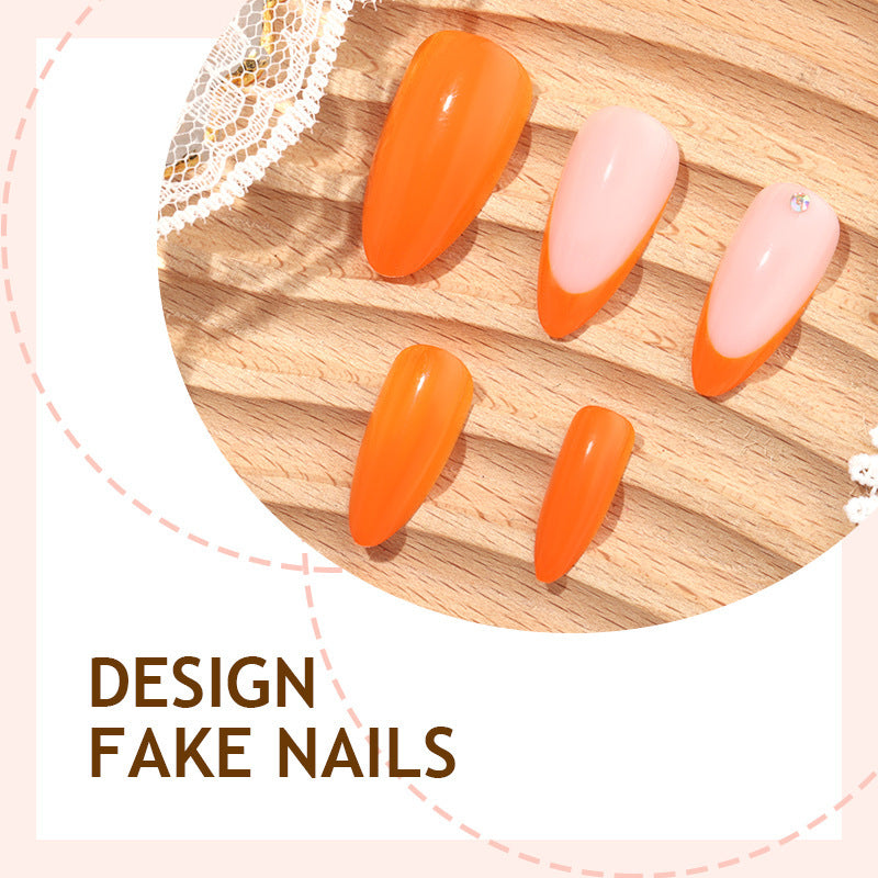 Nail Art Set with Elegant Designs and Artificial Gemstone Accents Stornfield