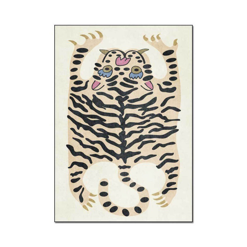 Playful Tiger Themed Area Rug