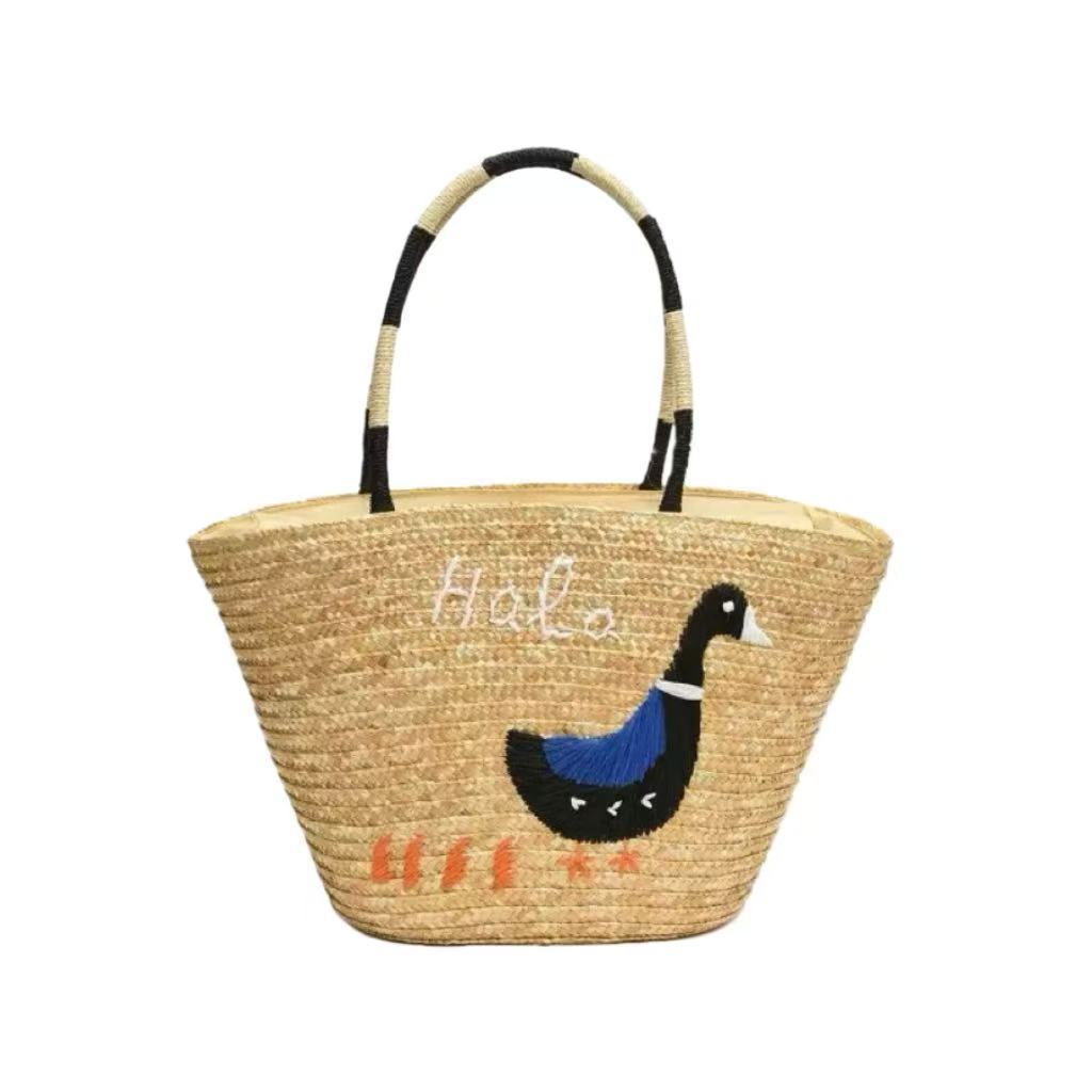 Handcrafted bag with creative animal embroidery Stornfield