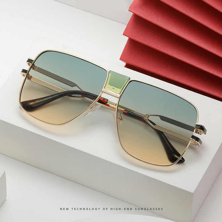 Women modern square sunglasses with elegant metal frame Stornfield