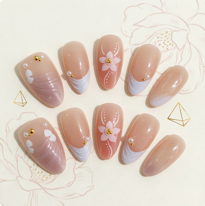 Artificial nails with floral details Stornfield