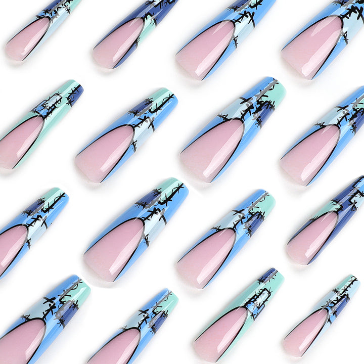 Artistic stiletto nails with modern decorative accents Stornfield