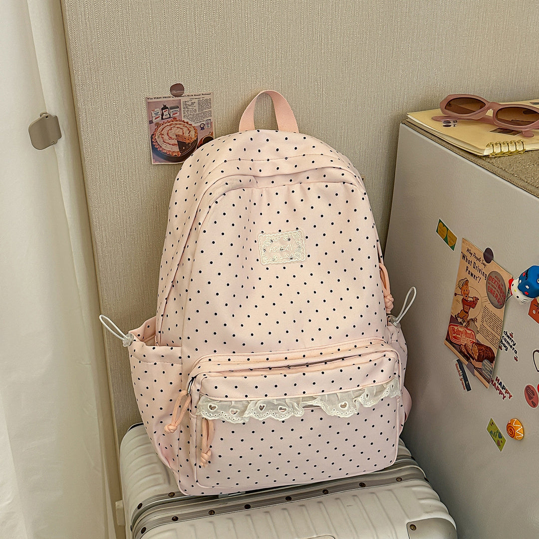 Charming Polka Dot Patterned Backpack Stornfield