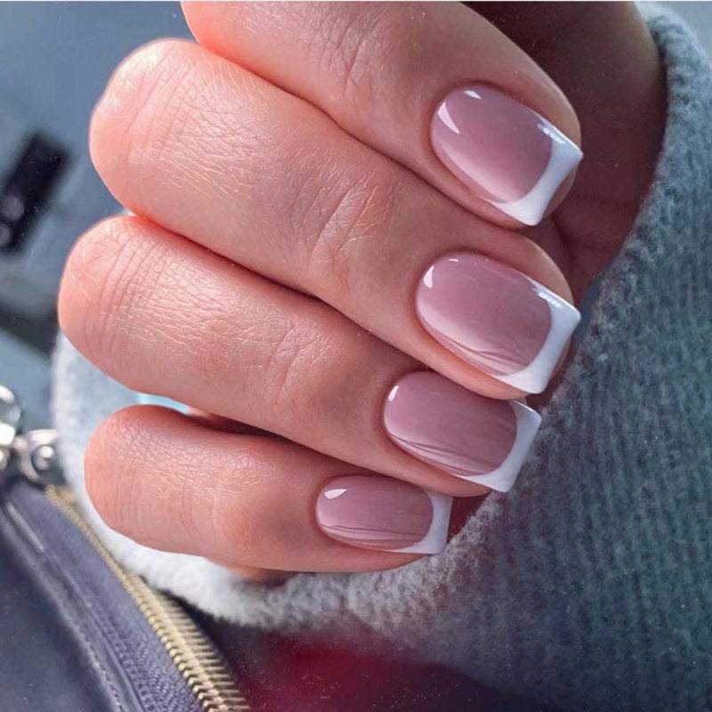 Classic French Tip Press-On Nails Stornfield