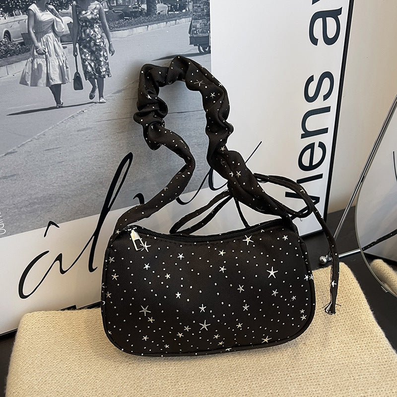 Star-Patterned Mini Handbag