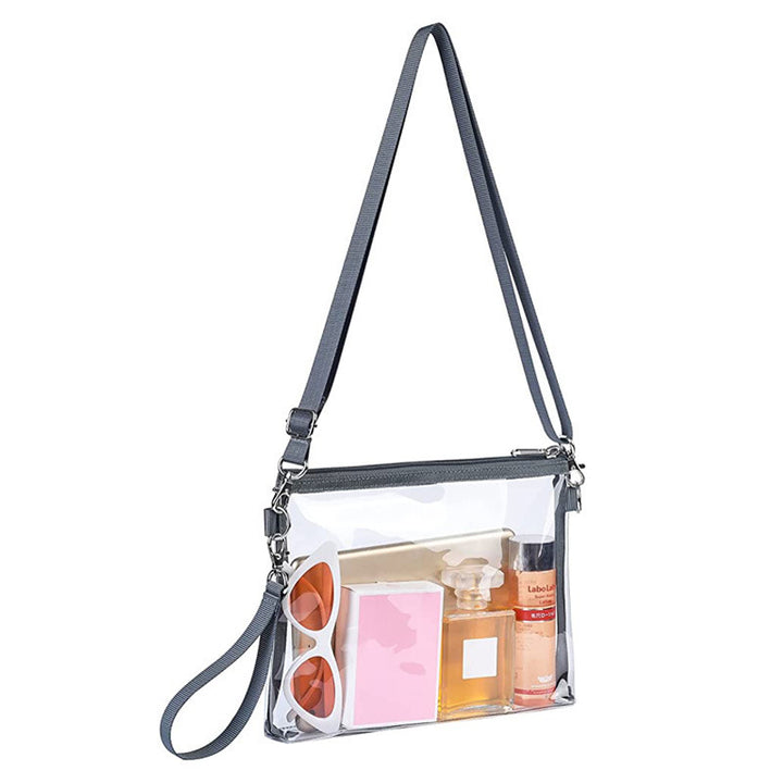 Transparent Shoulder Bag with Practical Zipper Stornfield