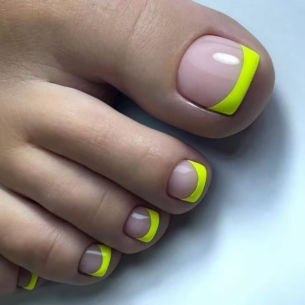 Nail art set with neon French design Stornfield