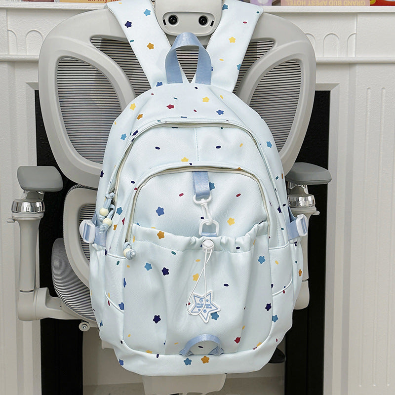Backpack with Colorful Star Pattern and Versatile Compartments Stornfield