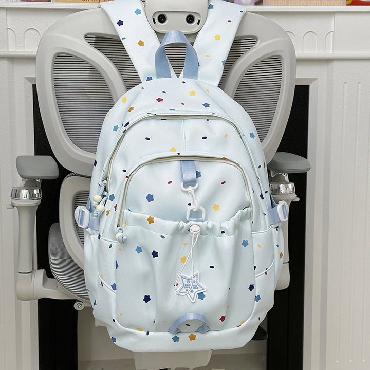 Backpack with Colorful Star Pattern and Versatile Compartments Stornfield