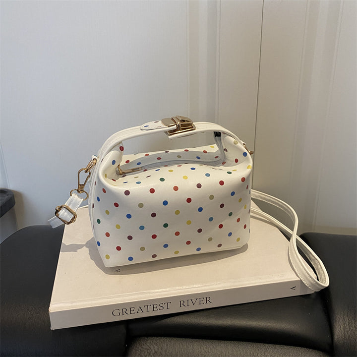 Polka Dot Handheld Satchel Bag