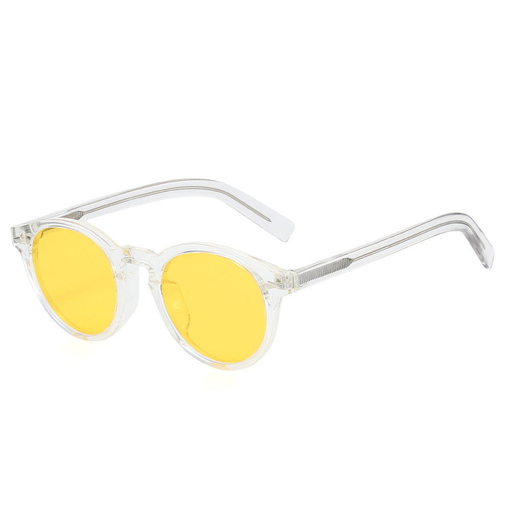 Women's fashionable sunglasses with transparent frame and yellow lenses Stornfield