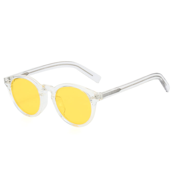 Women's fashionable sunglasses with transparent frame and yellow lenses Stornfield