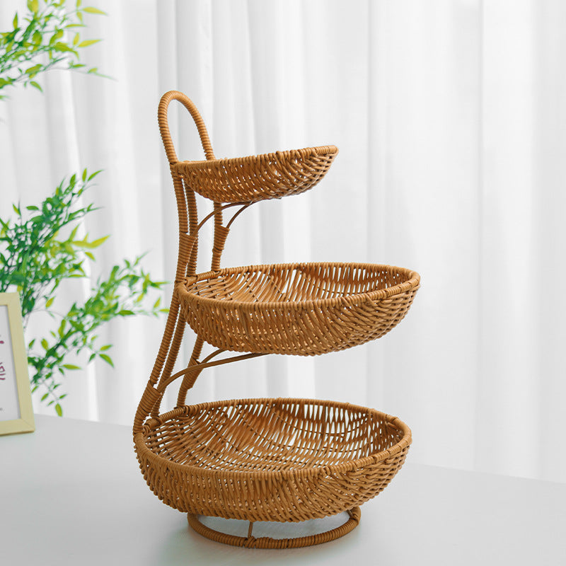 Multi-Tiered Wicker Display Stand Stornfield