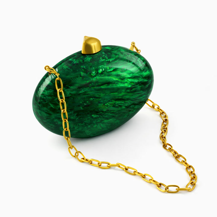 Artistic Oval Resin Clutch