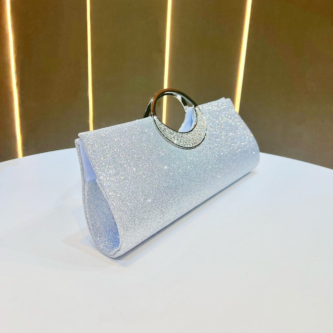 Sparkling Rhinestone-Accented Evening Clutch