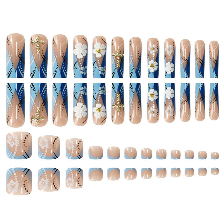 Decorative Floral Press-On Nail Art Extensions Stornfield 1787913951