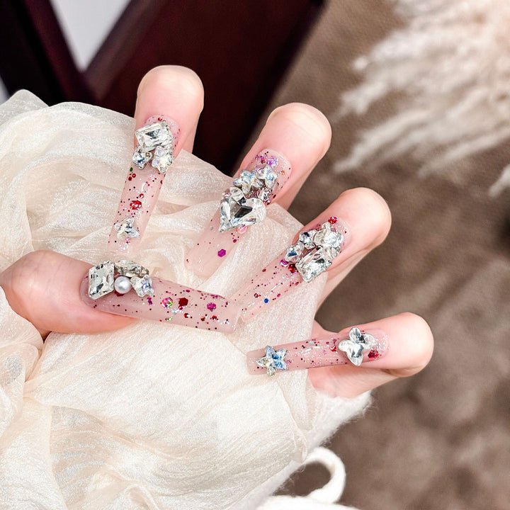 Glamorous Glitter Press-On Nail Tips