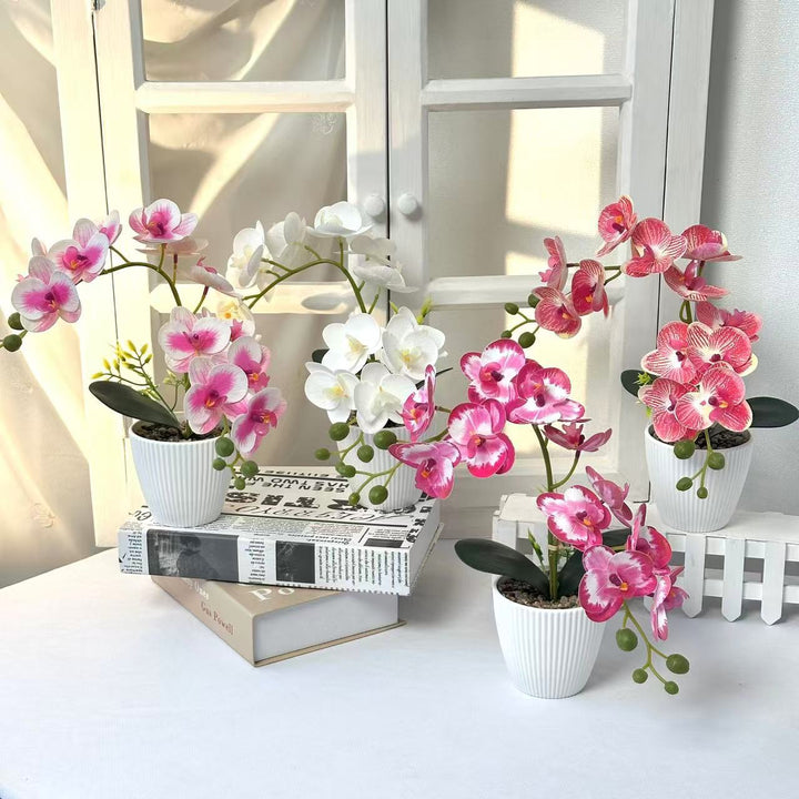Decorative Faux Orchid Arrangement