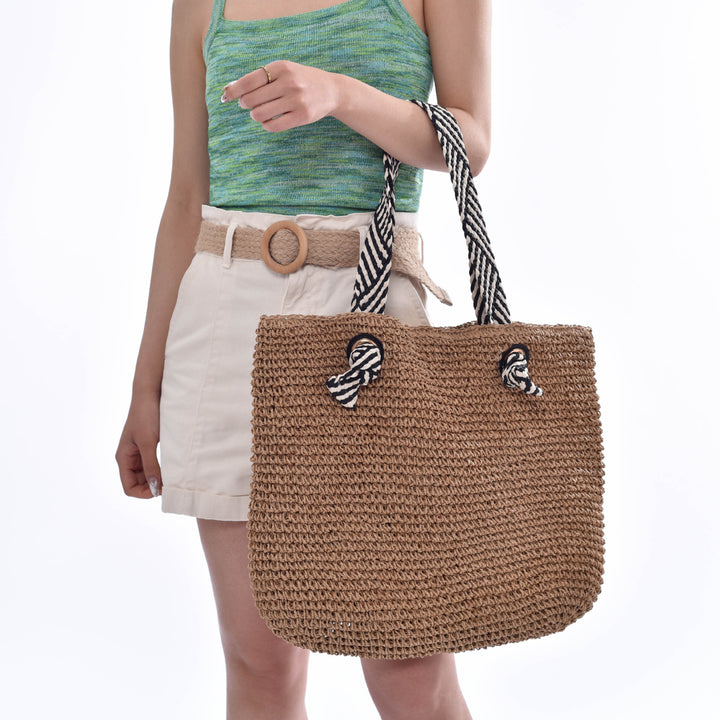 Handbag with Striped Shoulder Straps Stornfield