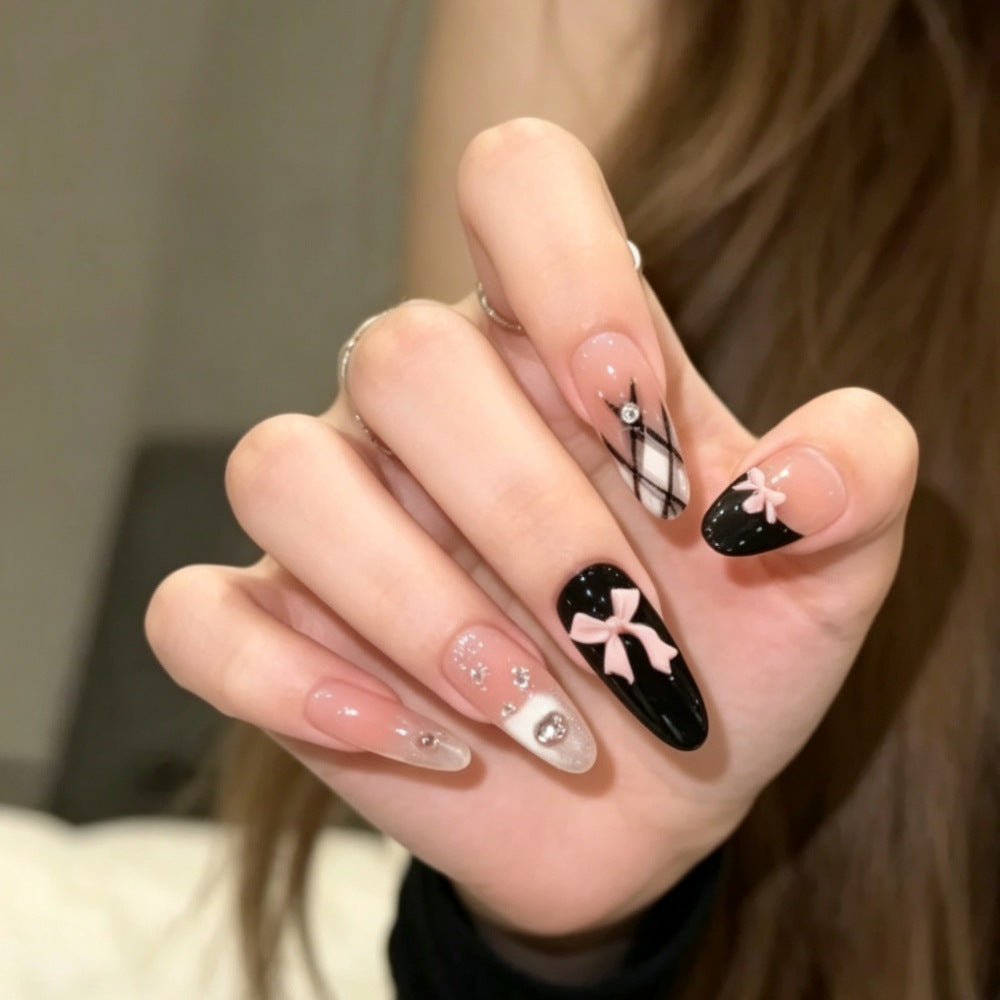 Decorative Press-On Nails with Floral Design Stornfield