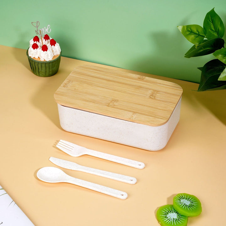 Eco-Friendly Bamboo-Lid Food Storage Container
