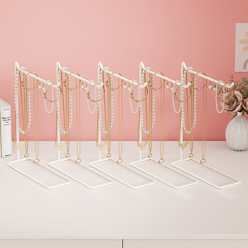 Metal T-Bar Jewelry Display Stand Pair