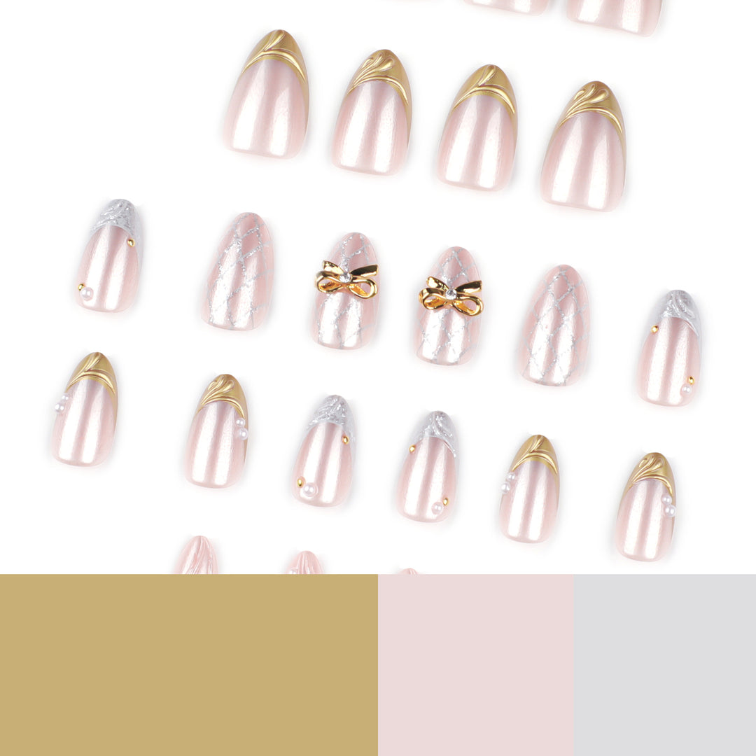 Artful stiletto nails with glitter and flower accents Stornfield