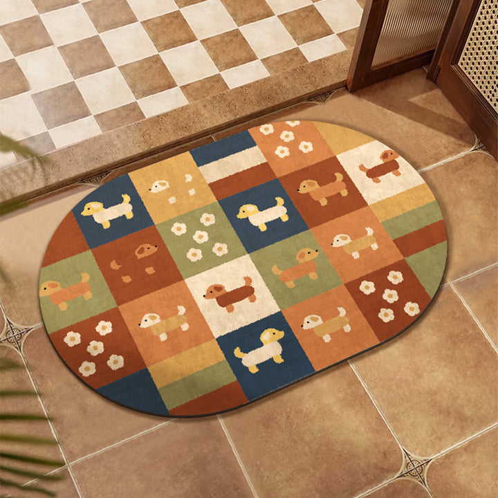 Colorful Patchwork Design Floor Mat Stornfield