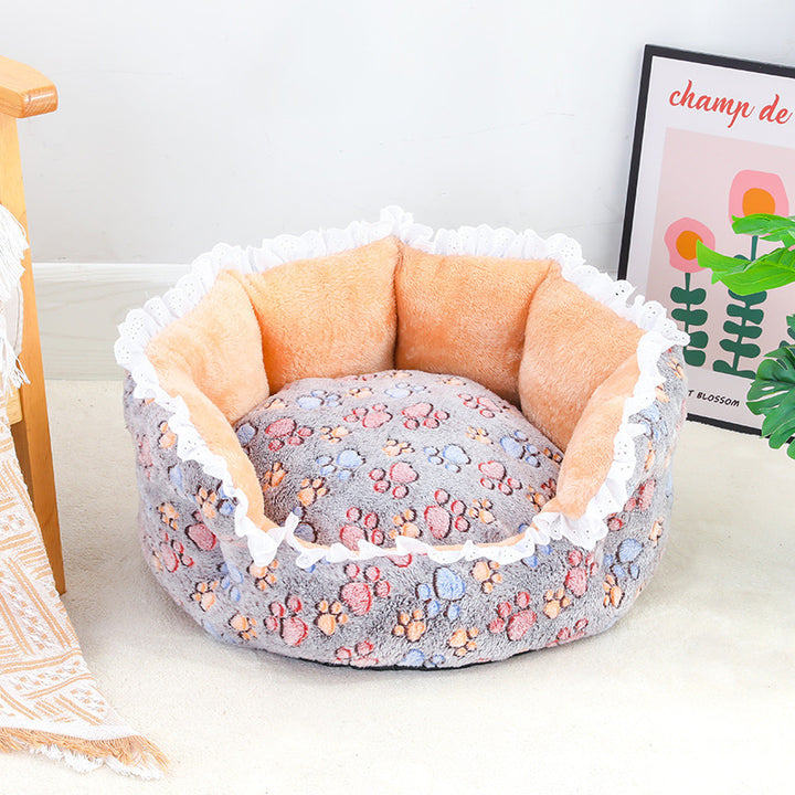 Women's Cozy Pet Bed with Decorative Edge Stornfield