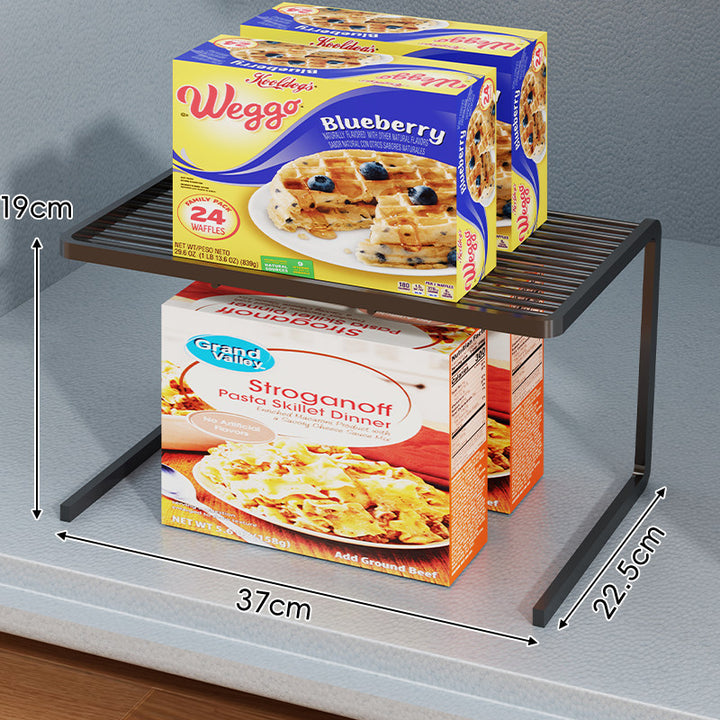 Triple-Tier Slim Slotted Countertop Pantry Shelf Organizer