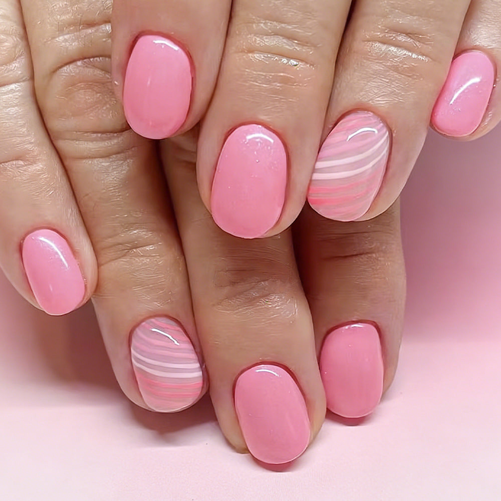 Artistic Pink Gel Nail Art Set Stornfield