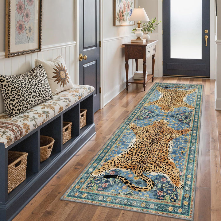 Stylish Leopard Print Runner Rug