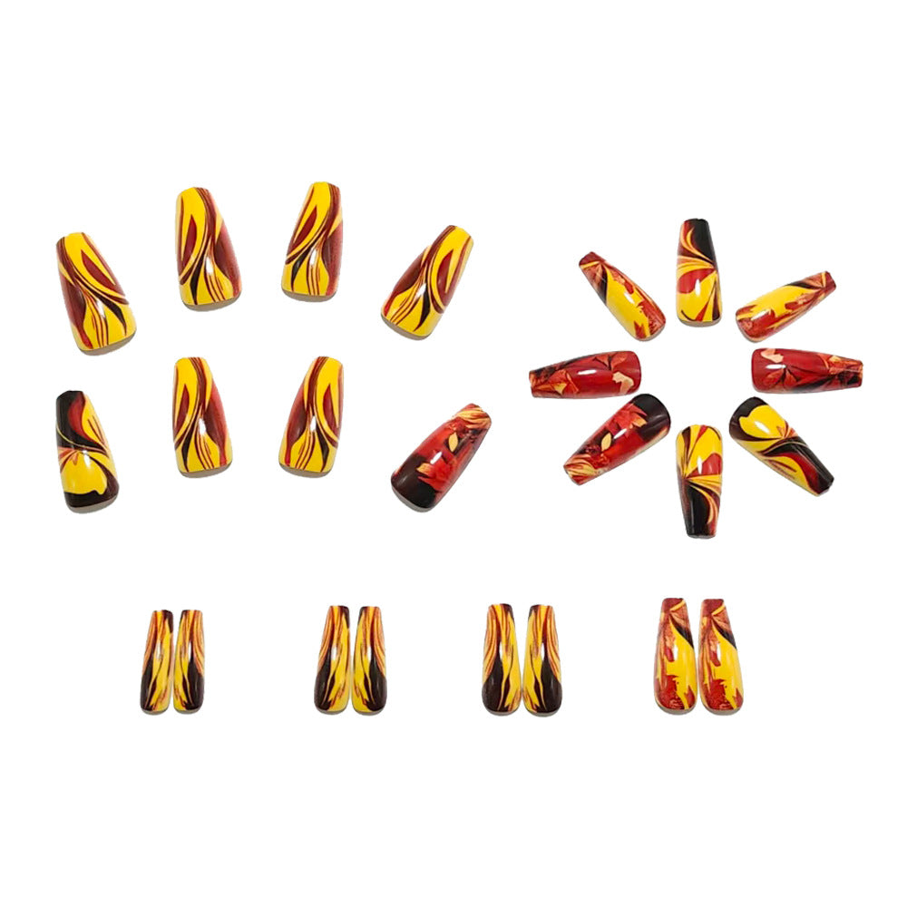 Artificial Nails in Elegant Autumn Design Stornfield