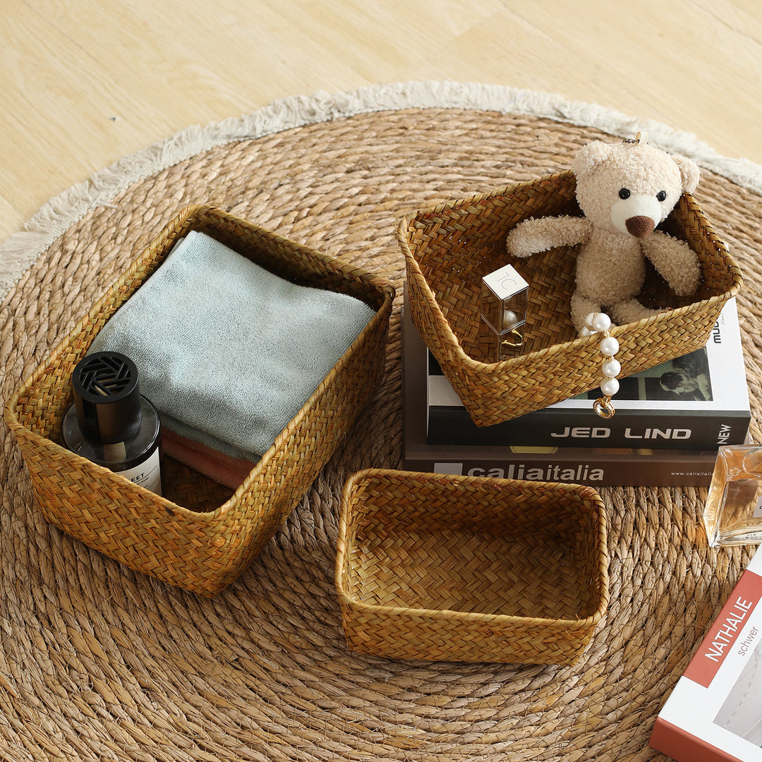 Unisex storage basket made of natural woven Stornfield