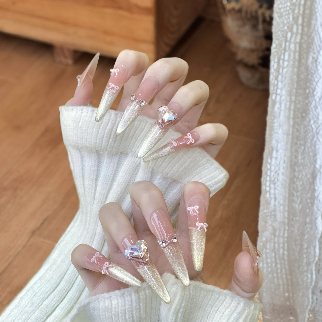 Glossy Gel Press-On Nail Set