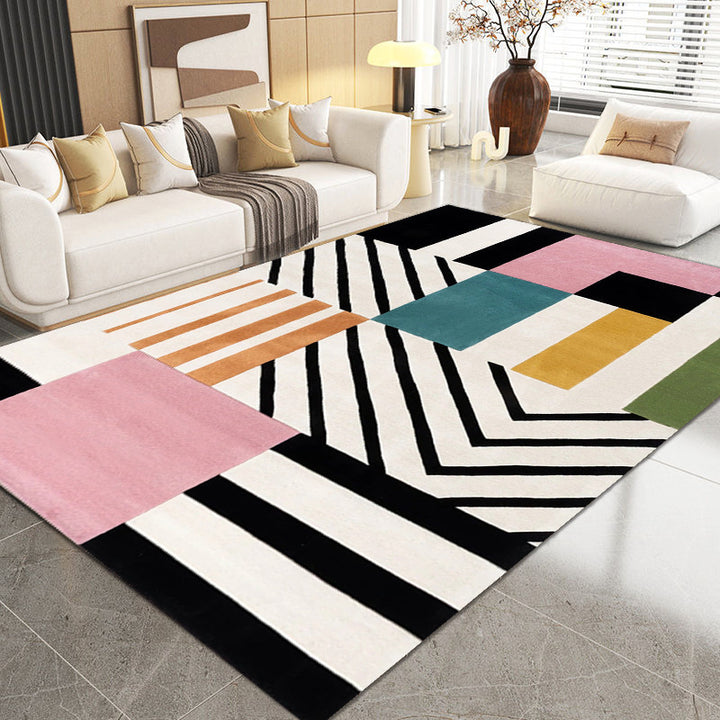 Geometric Weave Pattern Area Rug