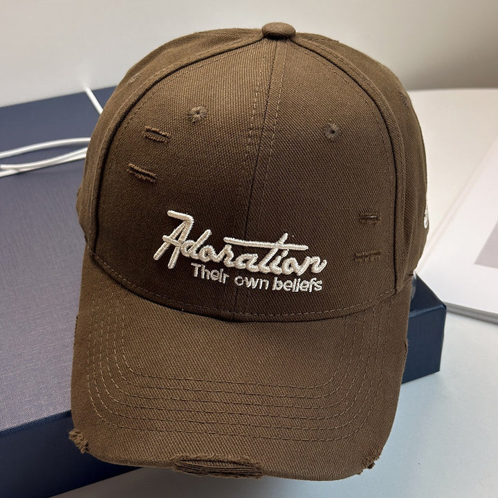 Women's Distressed Embroidered Baseball Cap Stornfield